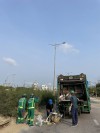 Thu gom dọn vệ sinh rác thải tại KKT Nhơn Hội