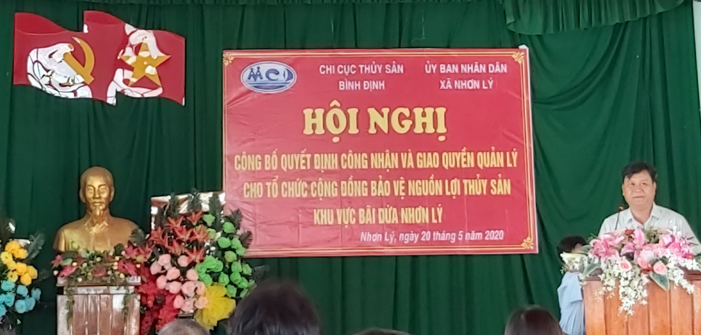 Ông Trần Kim Dương – Phó Chi Chi cục Thủy sản Bình Định phát biểu tại Hội nghị (Medium)