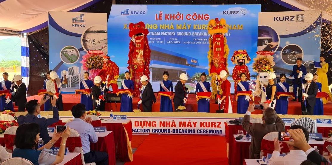 Khởi công Dự án Nhà máy sản xuất của Công ty TNHH KURZ Việt Nam tại KCN Becamex VSIP Bình Định thuộc KKT Nhơn Hội