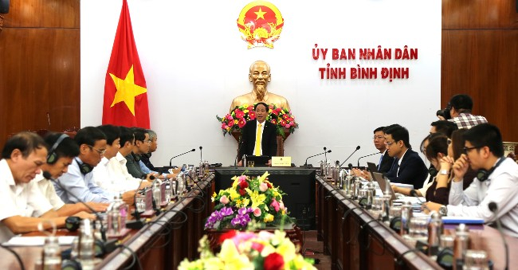 Chủ tịch UBND tỉnh Phạm Anh Tuấn phát biểu chào mừng tại Hội thảo. Ảnh: TIẾN SỸ