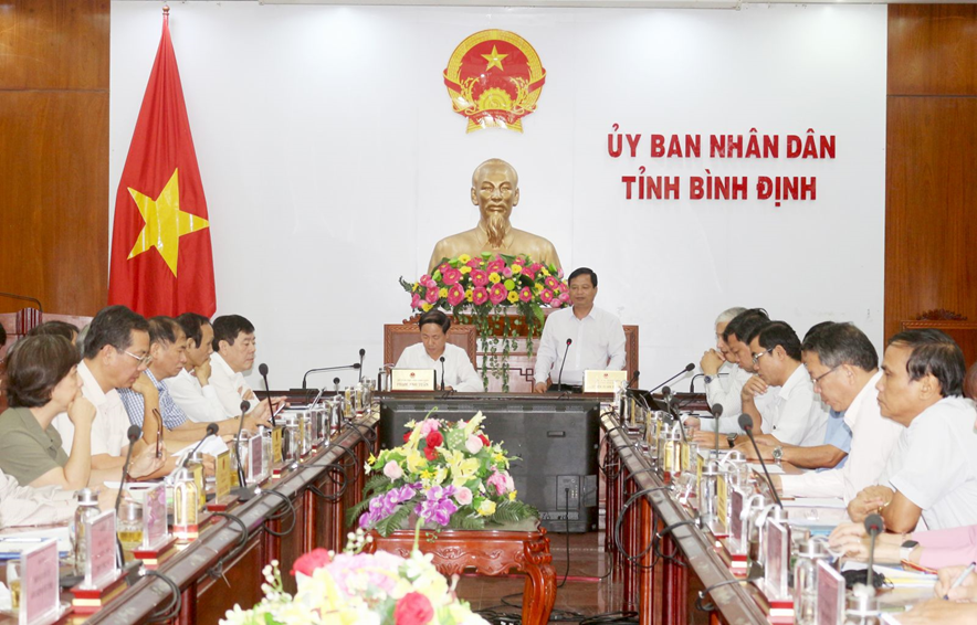 Quang cảnh hội nghị tại điểm cầu UBND tỉnh